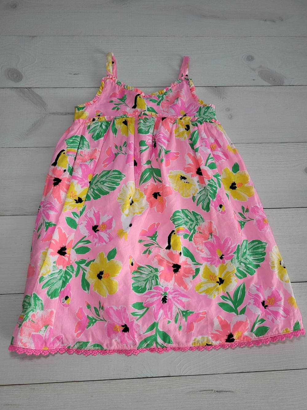 Tommy Bahama Girl's Lot Of 2 Dresses Tropical Floral Cotton Spring Summer. - Picture 3 of 11